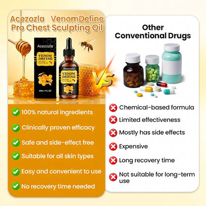 🔥 MEN’S CHEST-CONTOUR UPGRADE💪 Acezozla® VenomDefine Pro Chest Sculpting Oil 🐝 Daily Bee Venom Support for a Firmer-Looking, More Defined Chest