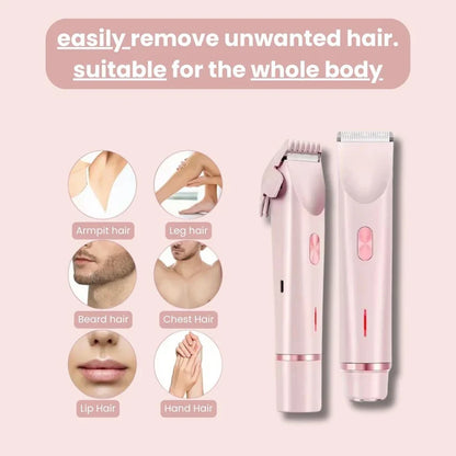 Women Electric Body Hair Trimmer | Armpit Leg Face Bikini Area Safe Shaver, 99% Unwanted Hair Removal No Wax Pain
