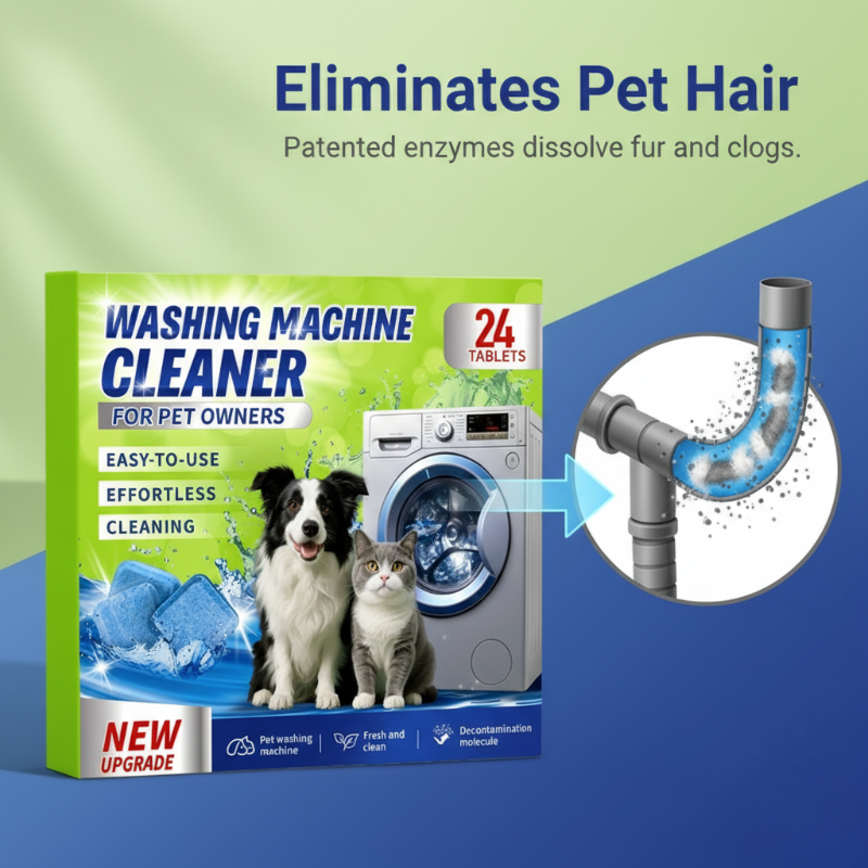 📢📢50% OFF !! ⏰Washing Machine Cleaner Tablets for Pet Owners
